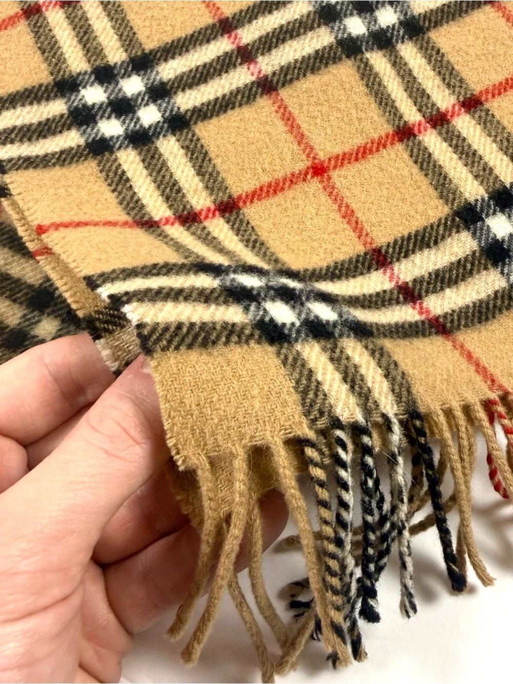 Authentic Vintage Burberry Nova Check Lambswool Scarf